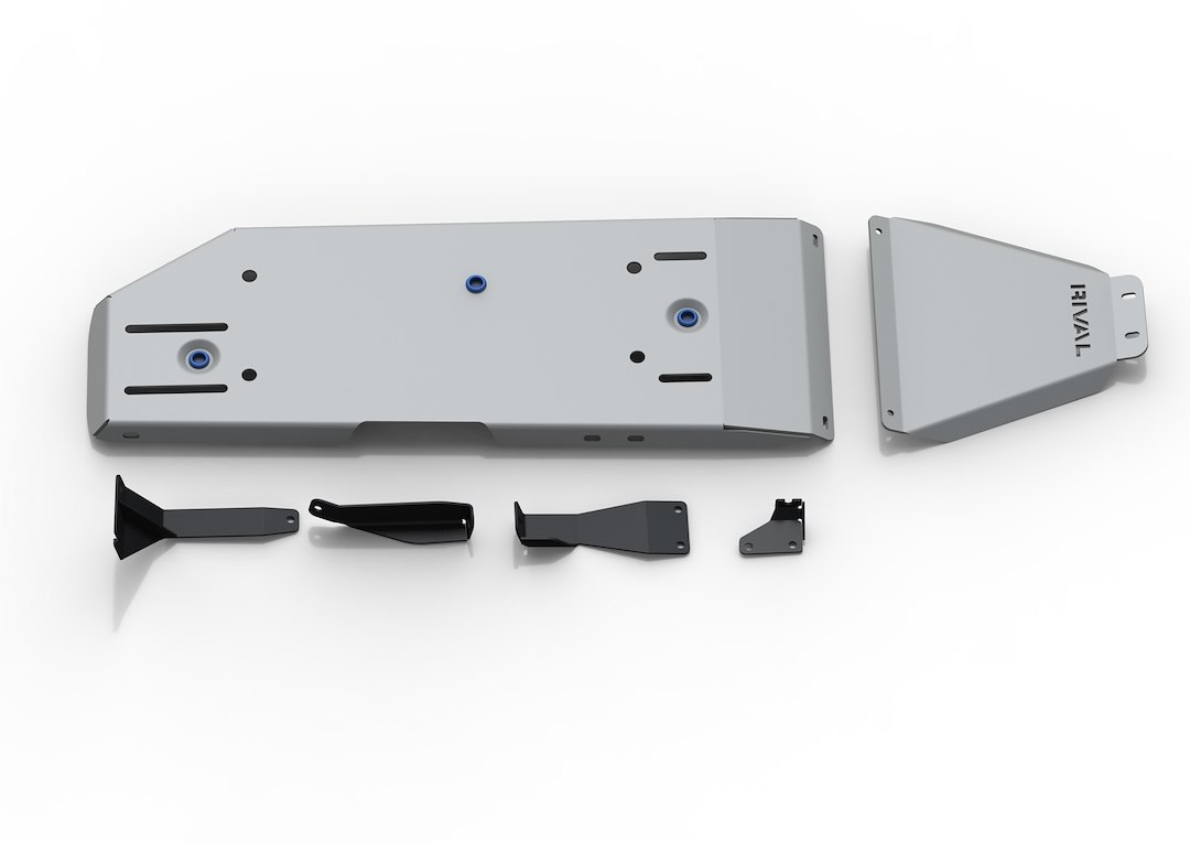 Rival Skid Plate, Gas Tank, Powder Coated, White, Aluminum, With Mounting Kit – 2333.9545.1.6