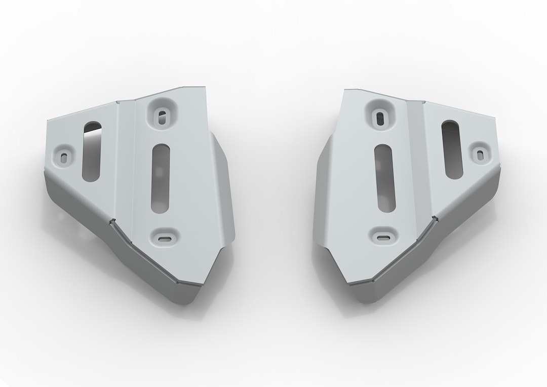 Rival Skid Plate, A-Arms, Powder Coated, White, Aluminum, With Mounting Kit – 2333.9546.1.6