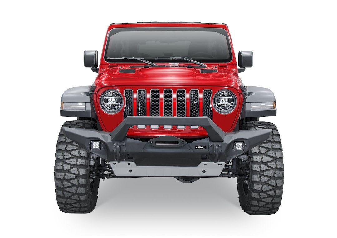 Rival Bumper, Modular Design, Direct-Fit, Mounting Hardware Included, With Grille Guard, With Winch Mount for 12000 Pound Winch – 2D.2701.1-NL