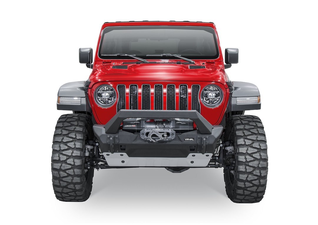 Rival Bumper, Modular Design, Direct-Fit, Mounting Hardware Included, With Grille Guard, With Winch Mount for 12000 Pound Winch – 2D.2702.1-NL