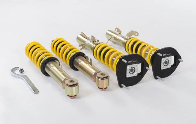 Suspens Tech Coil Over Shock Absorber, St Xta, Adjustable Rebound Valving, Black/ Gold Shock Absorbers/ Yellow Springs – 18230879