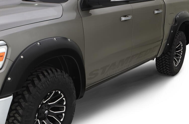 Stampede Fender Flare, Ruff Riderz, 2 Inch Tire Coverage, Smooth Black, Plastic, 4-3/4 Inch Flare Height, Set of 4 – 8434-2