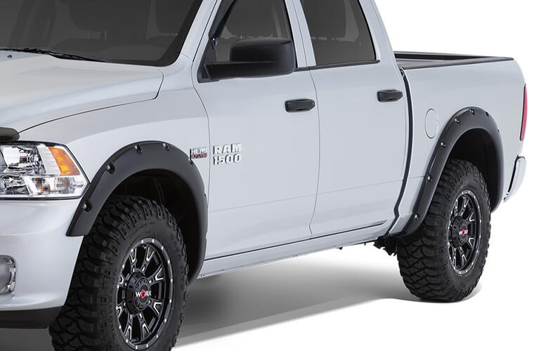 Stampede Fender Flare, Ruff Riderz, 2 Inch Tire Coverage, Smooth Black, Plastic, 4-3/4 Inch Flare Height, Set of 4 – 8434-2