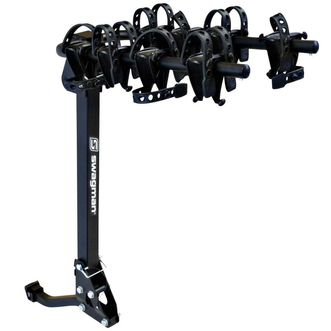 Swagman Bike Rack, Trailhead, 1-1/4 Inch and 2 Inch Receiver Hitch Mount, Holds 4 Bikes, Up to 100 Pound Weight Capacity – 63380