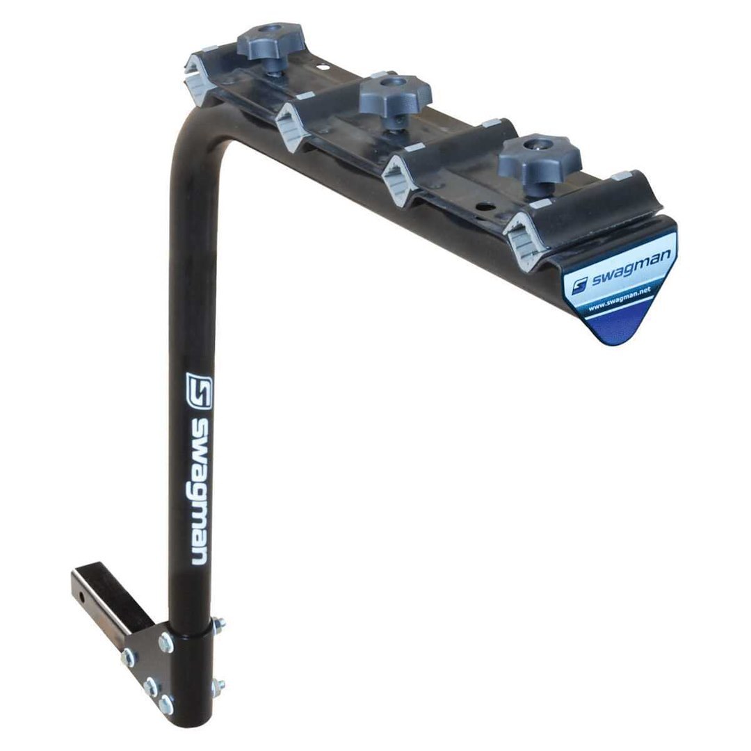 Swagman Bike Rack, Original 4, 2 Inch Receiver Hitch Mount, Holds 4 Bikes, Up to 100 Pound Weight Capacity, Bike Frame Clamp, With Lock – 64400