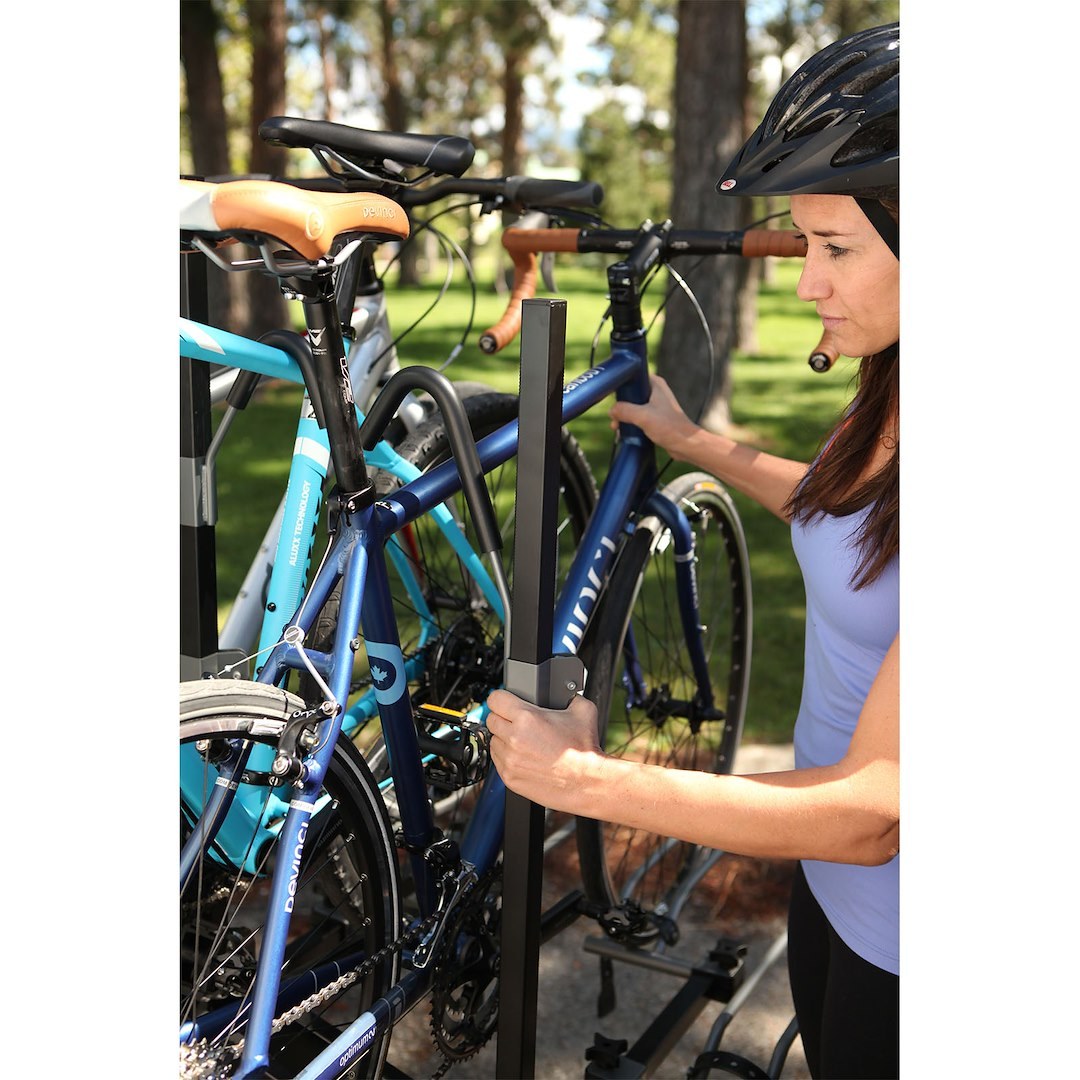 Swagman Bike Rack, Xtc 4, 2 Inch Receiver Hitch Mount, Holds 4 Bikes, Up to 140 Pound Weight Capacity, Bike Wheel Rests IN Loop, Without Lock – 64665