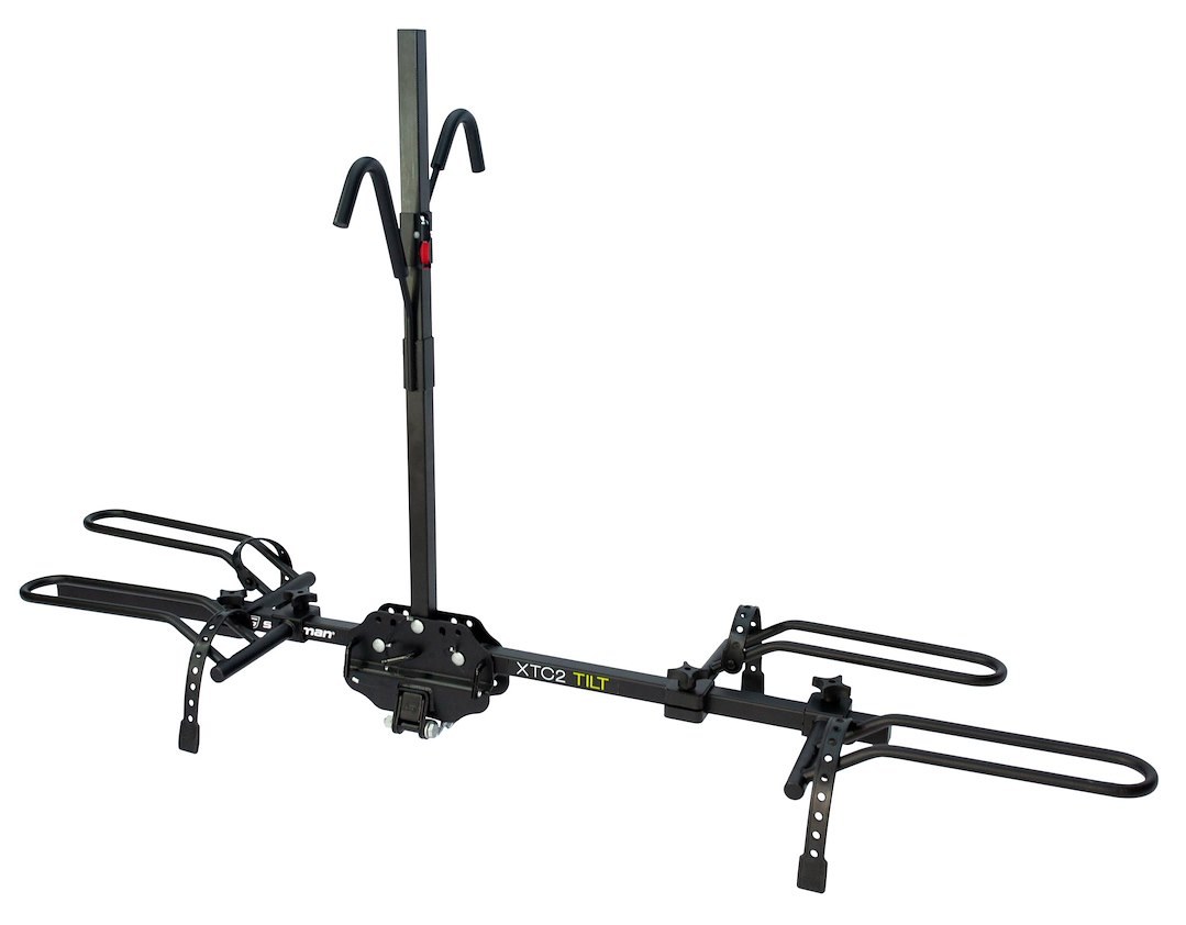 Swagman Bike Rack, Xtc 2, 1-1/4 Inch and 2 Inch Receiver Hitch Mount, Holds 2 Bikes, Up to 70 Pound Weight Capacity Total/ 35 Pounds Per Bike – 64671