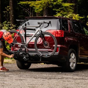 Swagman Bike Rack, Xtc 2, 1-1/4 Inch and 2 Inch Receiver Hitch Mount, Holds 2 Bikes, Up to 70 Pound Weight Capacity Total/ 35 Pounds Per Bike – 64671