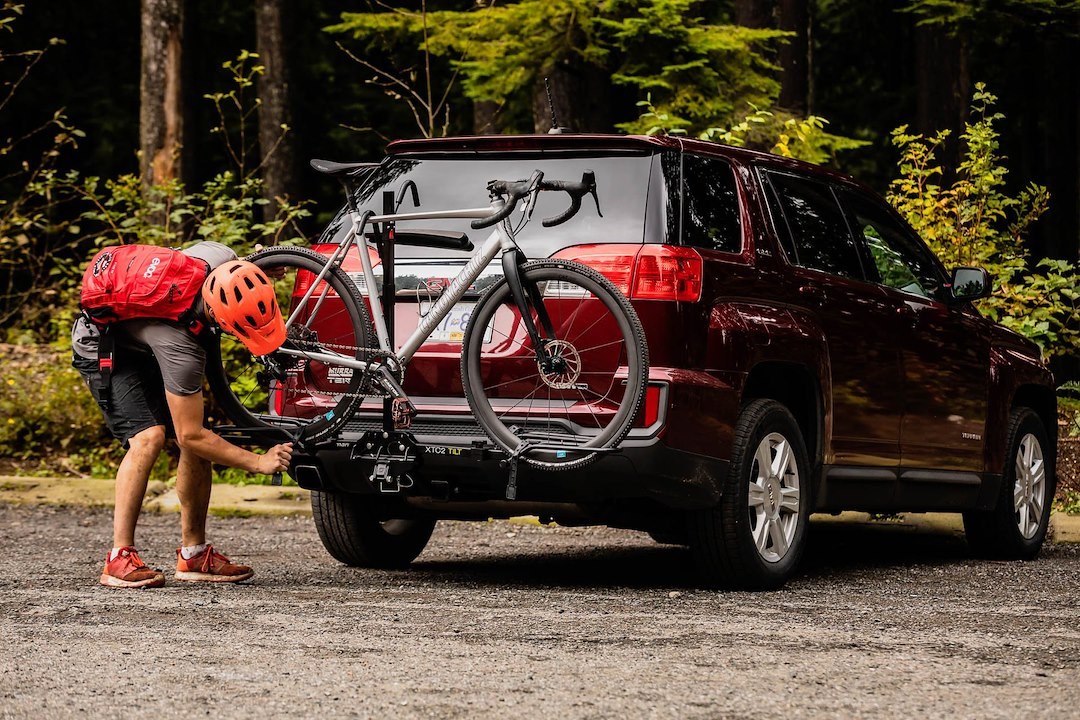 Swagman Bike Rack, Xtc 2, 1-1/4 Inch and 2 Inch Receiver Hitch Mount, Holds 2 Bikes, Up to 70 Pound Weight Capacity Total/ 35 Pounds Per Bike – 64671