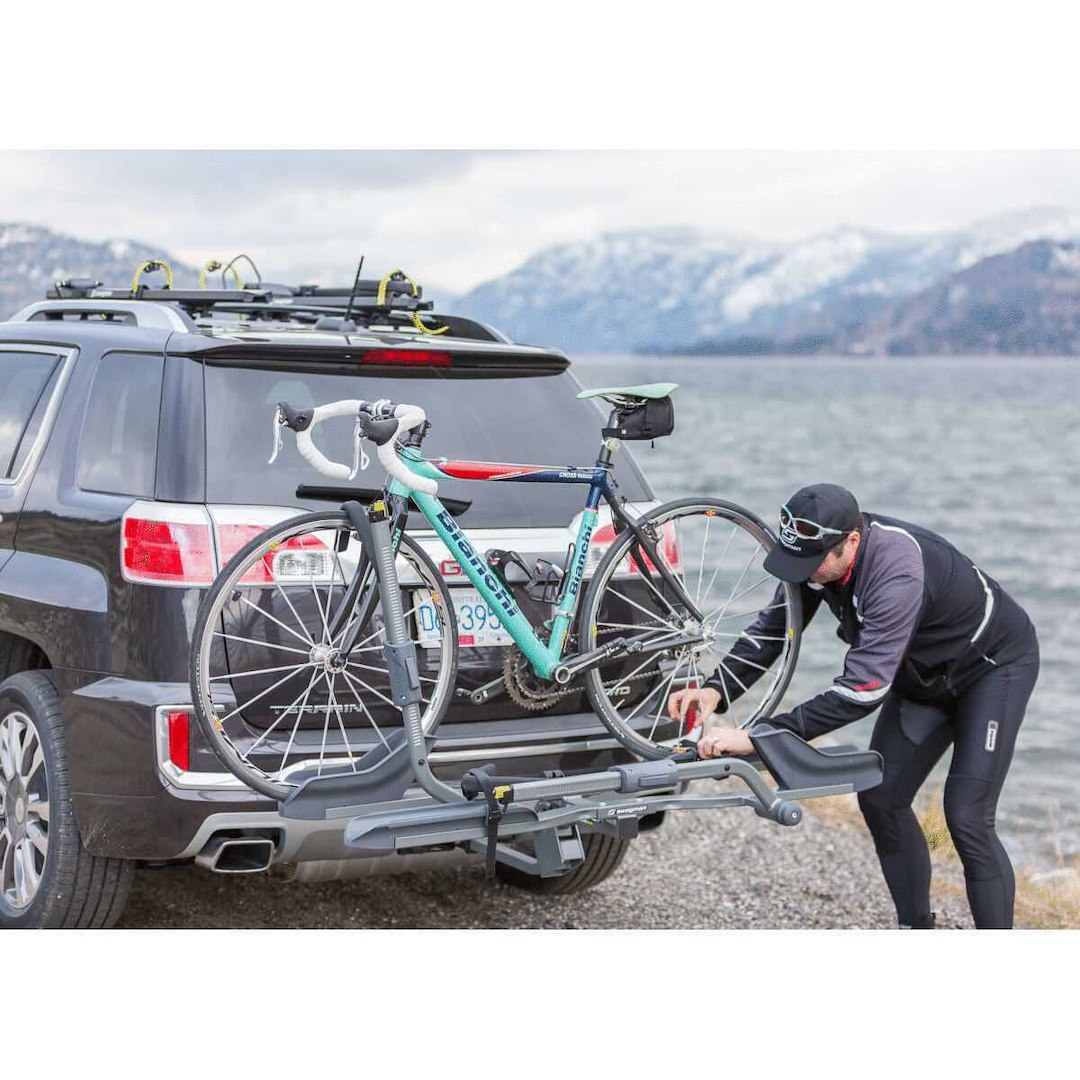 Swagman Bike Rack, Semi 2.0, 1-1/4 Inch and 2 Inch Receiver Hitch Mount, Holds 2 Bikes, Up to 90 Pound Weight Capacity – 64686