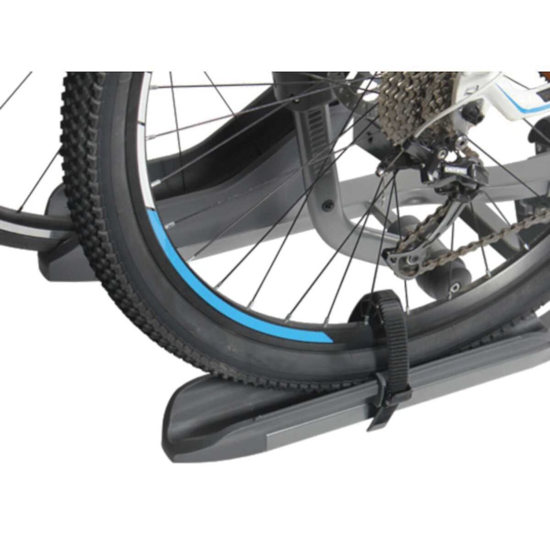 Swagman Bike Rack, Semi 4.0, 2 Inch Receiver Hitch Mount, Holds 2 Bikes, Up to 90 Pound Weight Capacity, Bike Wheel Rests on Straps, With Lock – 64698