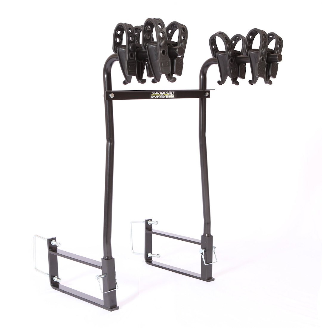Swagman Bike Rack, Around the Spare Deluxe, 4 Inch to 4-1/2 Inch Continuous Bumper Mount, Holds 2 Bikes, Up to 60 Pound Weight Capacity – 80501
