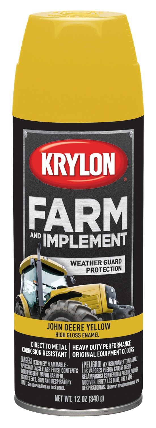 VHT Paint, Krylon, Farm and Implement Paint, John Deere Yellow, Aerosol Can, 12 Ounce – 1934