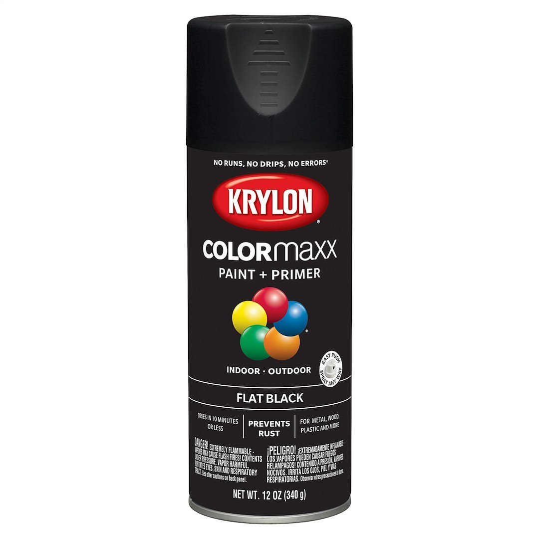 VHT Multi Purpose Paint, Krylon ® Colormaxx ™, Flat Black, 12 Ounce Aerosol Can – 5546