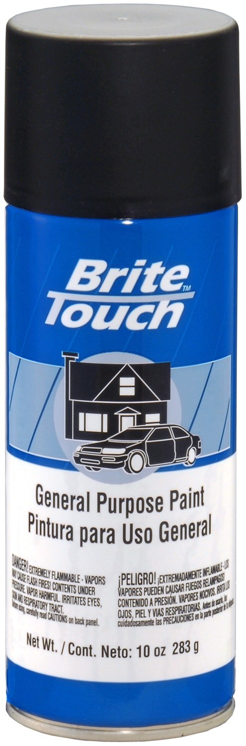 VHT Multi Purpose Paint, Brite Touch ™, Semi Gloss Black, 10 Ounce Aerosol Can, Used for Automotive Applications – BT55