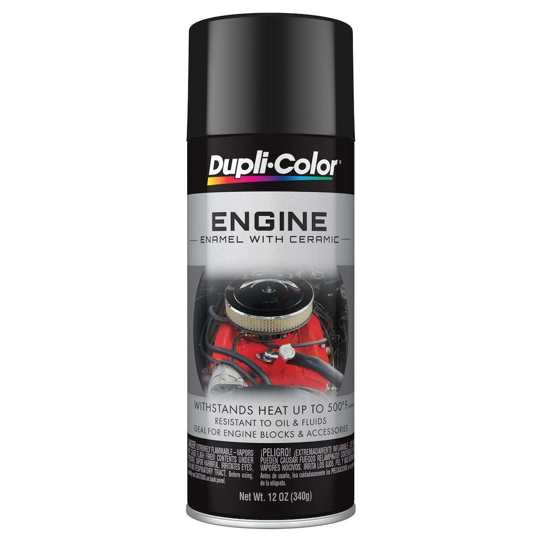 VHT Engine Paint, Heat Resistant to 500 Degrees Fahrenheit, Gloss Black, 12 Ounce Aerosol Spray Can – DE1613