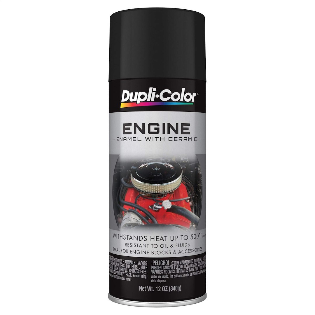 VHT Engine Paint, Heat Resistant to 500 Degrees Fahrenheit, Flat Black, 12 Ounce Aerosol Spray Can – DE1654