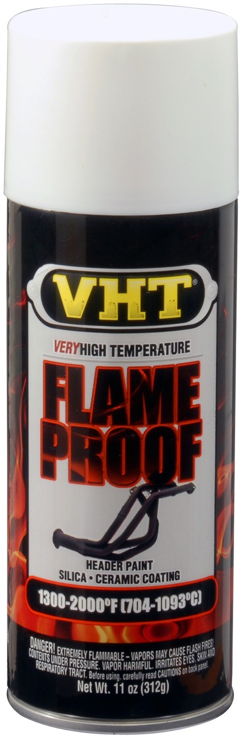 VHT Paint, Vht Flame Proof ™, Heat Resistant 1300-2000 Degrees Fahrenheit, Flat White, Aerosol Spray Can, 11 Ounce – SP101
