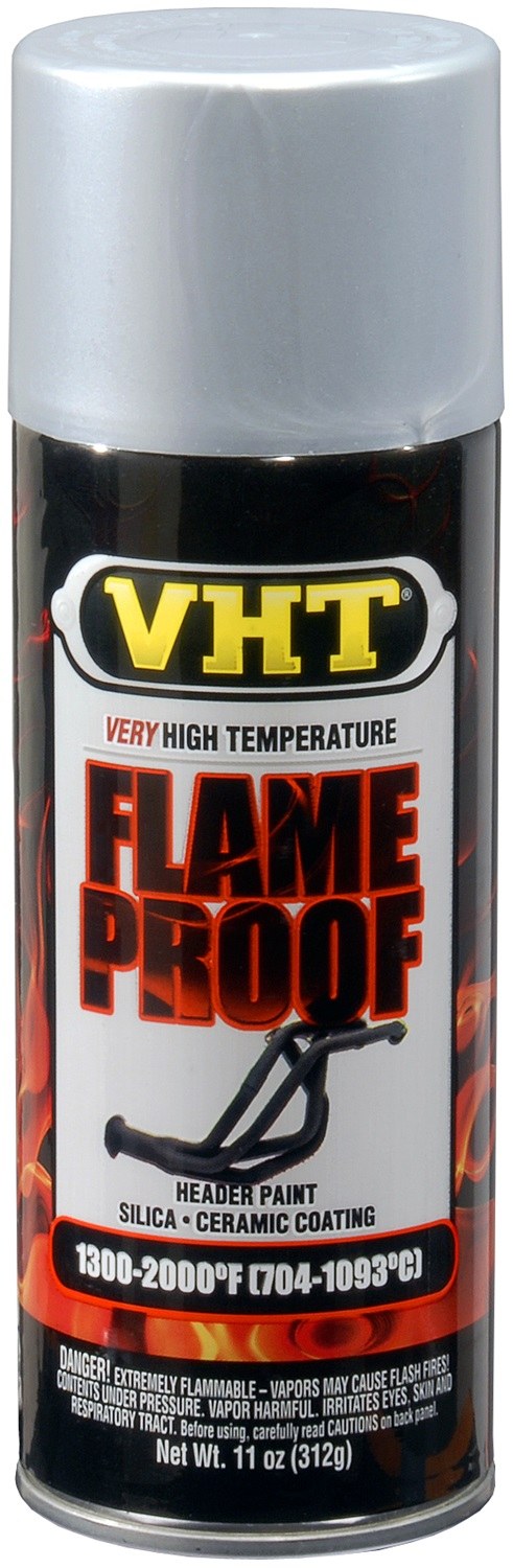 VHT Paint, Vht Flame Proof ™, Heat Resistant 1300-2000 Degrees Fahrenheit, Flat Silver, Aerosol Spray Can, 11 Ounce – SP106