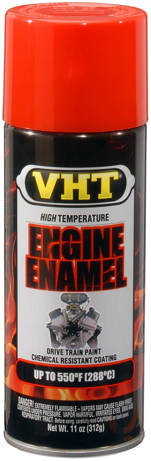 VHT Engine Paint, Heat Resistant to 550 Degrees Fahrenheit, Chevy Orange Red, 11 Ounce Aerosol Spray Can – SP119