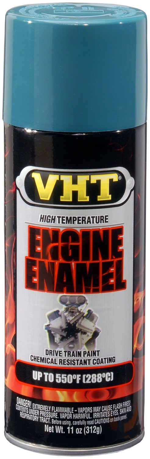 VHT Engine Paint, Heat Resistant to 550 Degrees Fahrenheit, Early Chrysler Blue, 11 Ounce Aerosol Spray Can – SP126