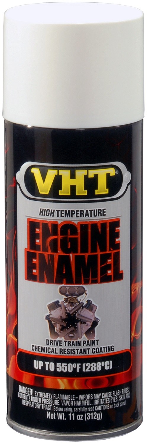 VHT Engine Paint, Heat Resistant to 550 Degrees Fahrenheit, Gloss White, 11 Ounce Aerosol Spray Can – SP129