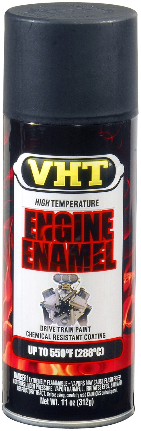 VHT Engine Paint, Heat Resistant to 550 Degrees Fahrenheit, GM Satin Black, 11 Ounce Aerosol Spray Can – SP139
