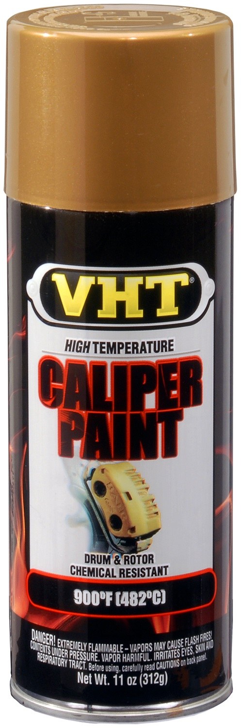 VHT Caliper Paint, Heat Resistant to 900 Degrees Fahrenheit, Gold, 11 Ounce Aerosol Spray Can – SP736