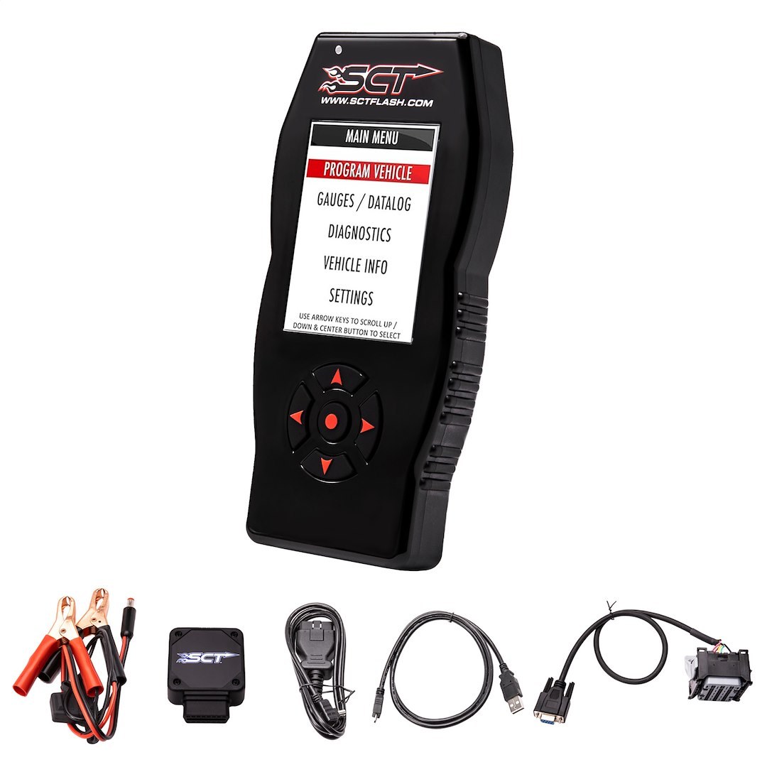 Sct Computer Programmer, X4 Power Flash, Performance, Handheld with Navigator Buttons, Reads and Clears Diagnostic Trouble Codes – 7015PD-B
