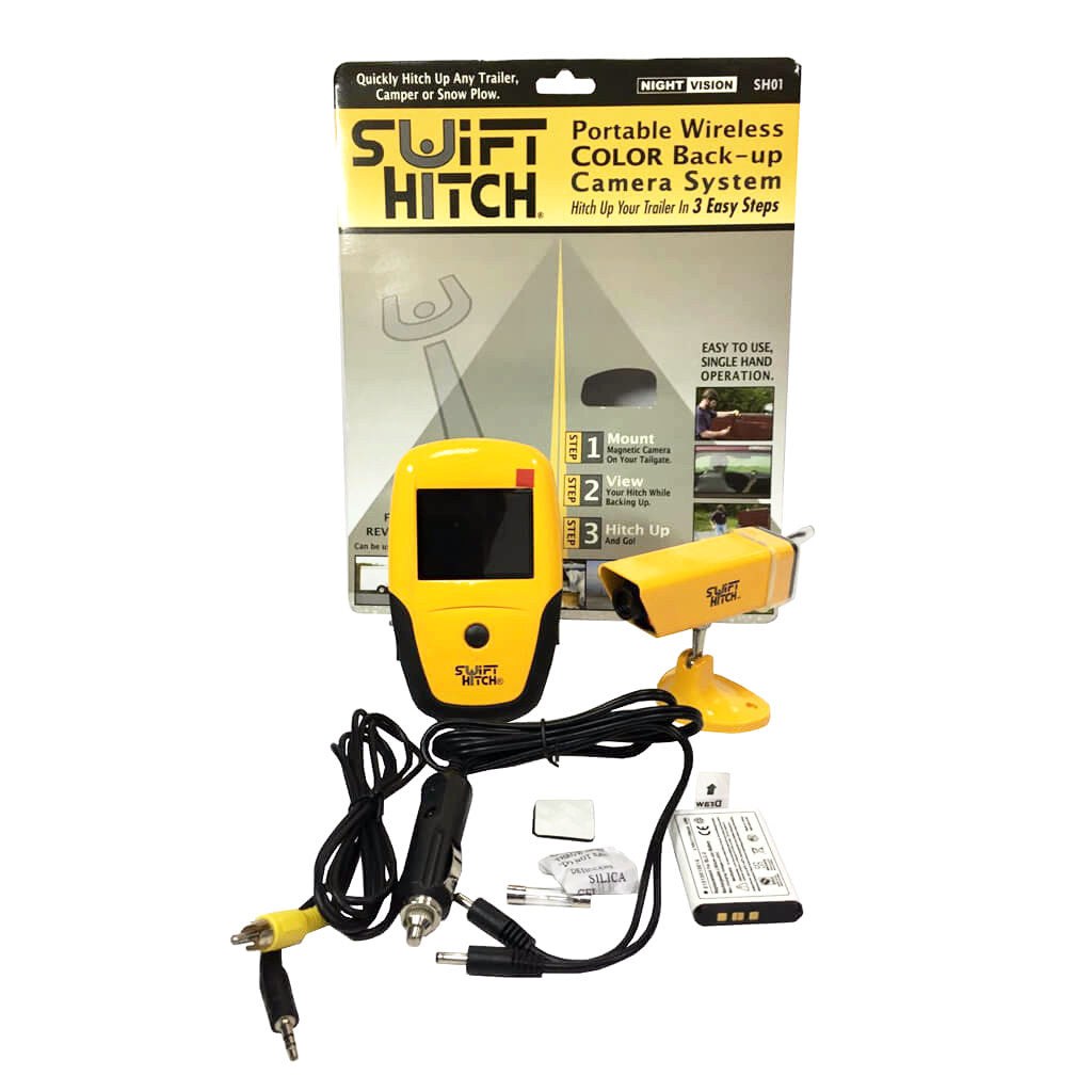 Swift Hitch Hitch Alignment Camera, Wireless Full Color Back-Up Camera System, Magnetic Mount, 2.5 Inch Lcd Monitor, 960 X 240 Lcd Resolution – SH01