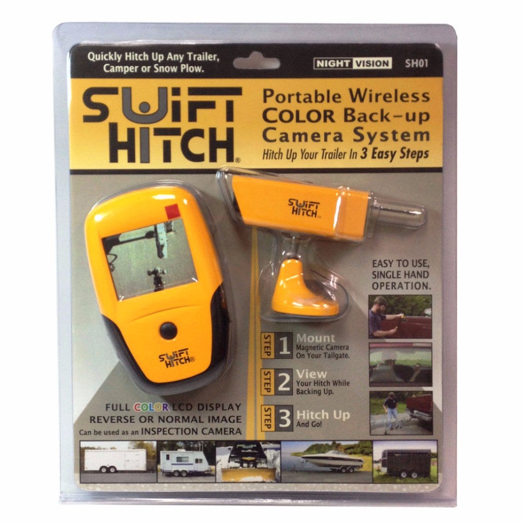 Swift Hitch Hitch Alignment Camera, Wireless Full Color Back-Up Camera System, Magnetic Mount, 2.5 Inch Lcd Monitor, 960 X 240 Lcd Resolution – SH01