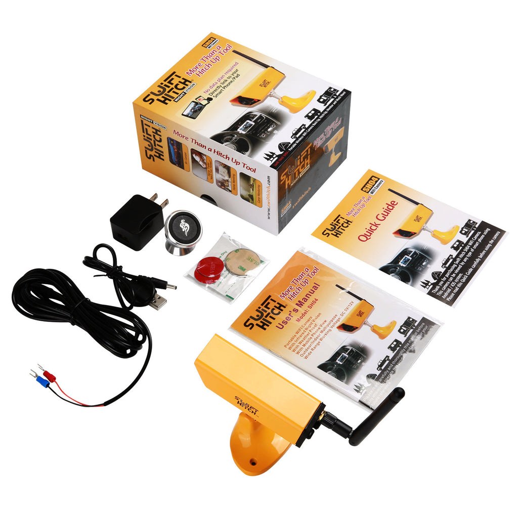 Swift Hitch Hitch Alignment Camera, Wireless Full Color Back-Up Camera System, Magnetic Mount, 2-1/2 Inch Lcd Monitor, 640 X 480 Lcd Resolution – SH04