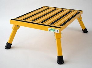Safety Step Step Stool, One Step with Non-Slip Strips and Rubber Leg Tips, Foldable, 19 Inch Width × 15 Inch Length X 8 Inch Height – F-08C-Y