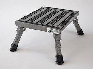 Safety Step Step Stool, One Step with Non-Slip Strips and Rubber Leg Tips, Foldable, 14 Inch Length × 11 Inch Width X 7 Inch Height – S-07C-V