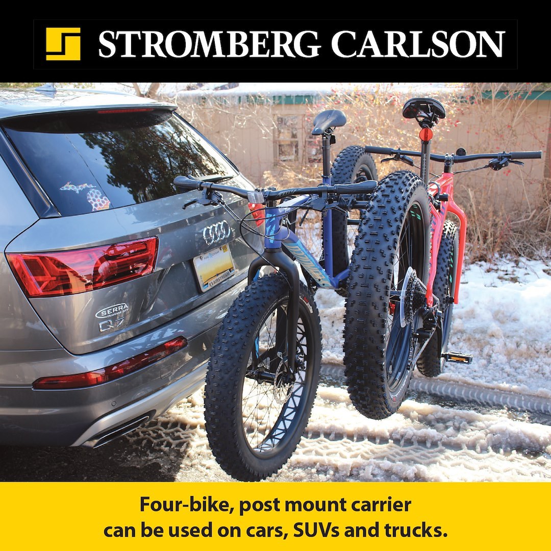 Stromber Bike Rack, 1-1/4 Inch and 2 Inch Receiver Hitch Mount, Holds 4 Bikes, Up to 120 Pound Weight Capacity – BC-108