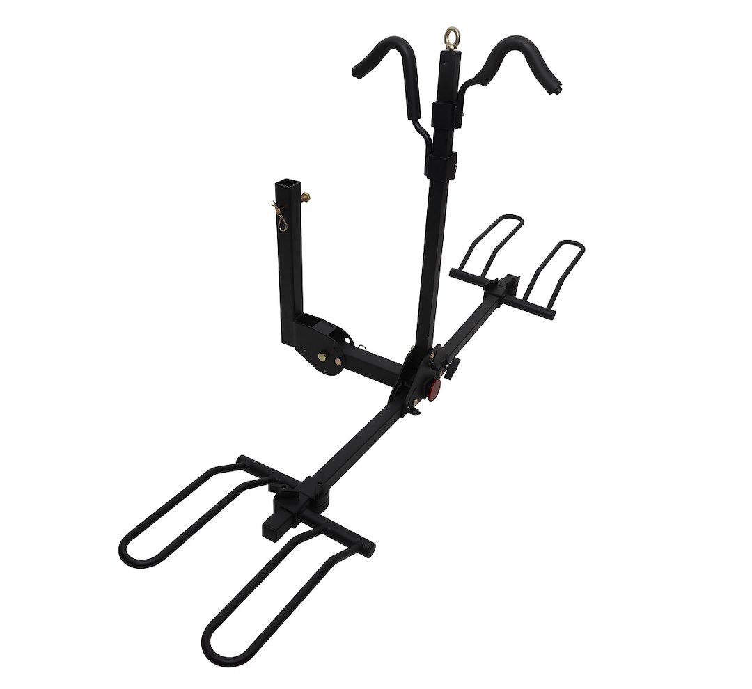 Stromber Bike Rack, 2 Inch Receiver Hitch Mount, Holds 2 Bikes, Up to 80 Pound Weight Capacity, Bike Wheel Rests IN Loop, Foldable, Black – BC-202