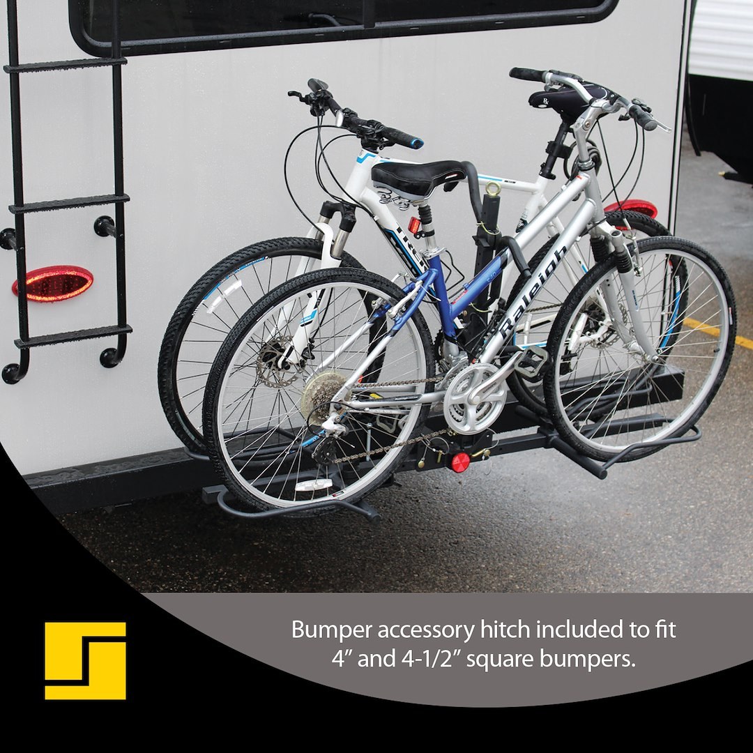 Stromber Bike Rack, 2 Inch Receiver Hitch Mount, Holds 2 Bikes, Up to 80 Pound Weight Capacity, Cradle System with Straps, Without Lock – BC-202BA