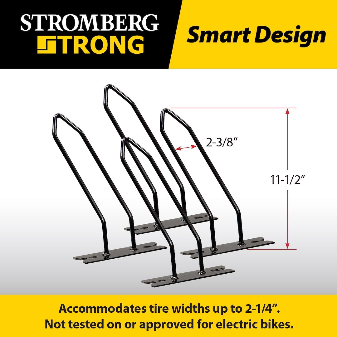 Stromber Bike Rack, Cargo Caddy, Cargo Carrier Mount, Holds 2 Bikes, Bike Tire Clamp with Straps, Without Lock, Non Foldable, Black – CC-125