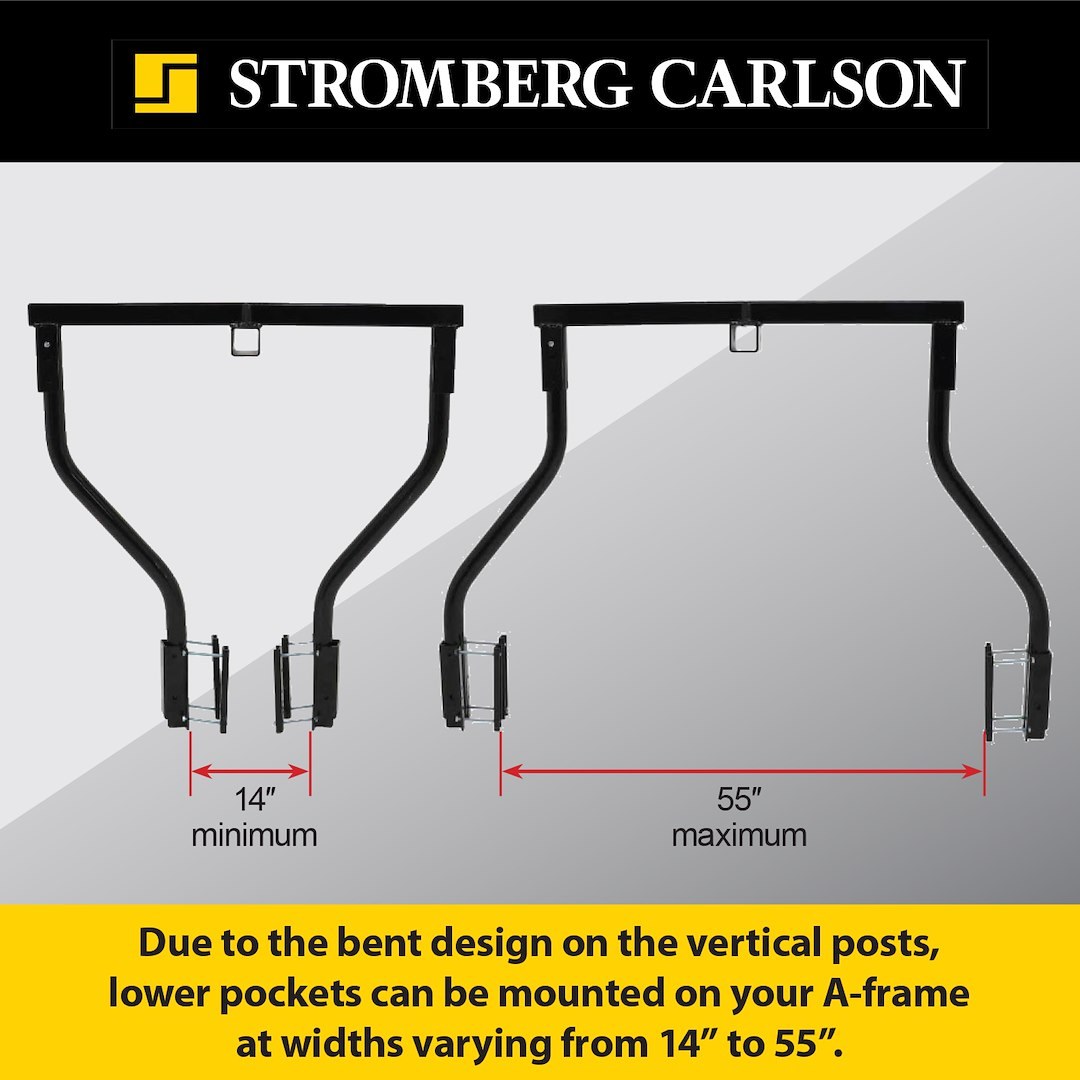Stromber Bike Rack Component, Bike Bunk, For Mounting Bike Rack to Trailer Tongue, Holds 2 Inch Receiver Bike Rack – CC-275
