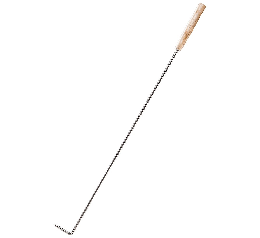 Stromber Fire Poker, 42 Inch Length, With Wood Handle, Stainless Steel, Single – FP-42