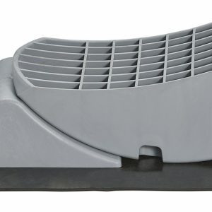 Stromber Wheel Chock, Gray, 11 Length X 7 Inch Width X 4-1/4 Inch Height, Light Weight High Strength Material, With Anti-Slip Mat/ Leveler – JBP-C300