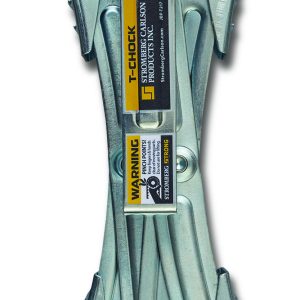 Stromber Wheel Chock, Tandem Axle Style, Fits Tires Spaced 2 Inch to 17 Inch Apart, Rust-Resistant, With Wrench/ Handle, Single – JBP-T217.1