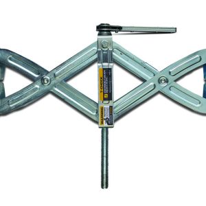 Stromber Wheel Chock, Tandem Axle Style, Fits Tires Spaced 2 Inch to 17 Inch Apart, Rust-Resistant, With Wrench/ Handle, Pack of 2 – JBP-T217.2