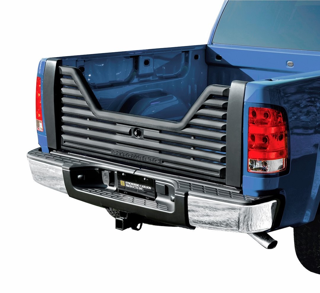 Stromber Tailgate, 4000 Series, Vented, V Shape Louvered, Lockable, Glass Filled Composite, Black – VGD-10-4000