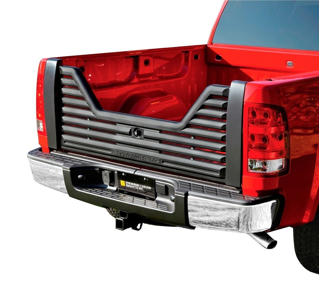 Stromber Tailgate, 4000 Series, Flow Thru, Vented, V Shape Louvered, Lockable, Glass Filled Composite, Black – VGM-14-4000