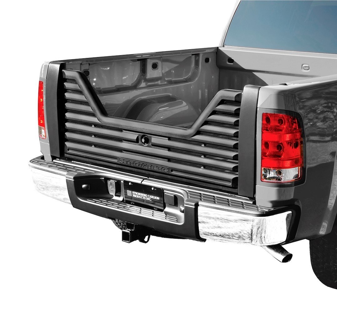 Stromber Tailgate, 4000 Series, Vented, V Shape Louvered, Lockable, Glass Filled Composite, Black – VGT-70-4000