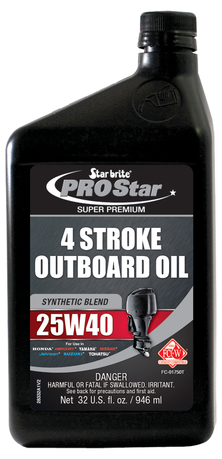 Star brite Oil, Pro Star, SAE 25W-40, Synthetic Blend, 32 Ounce Bottle, Single, With Us Label – 028332