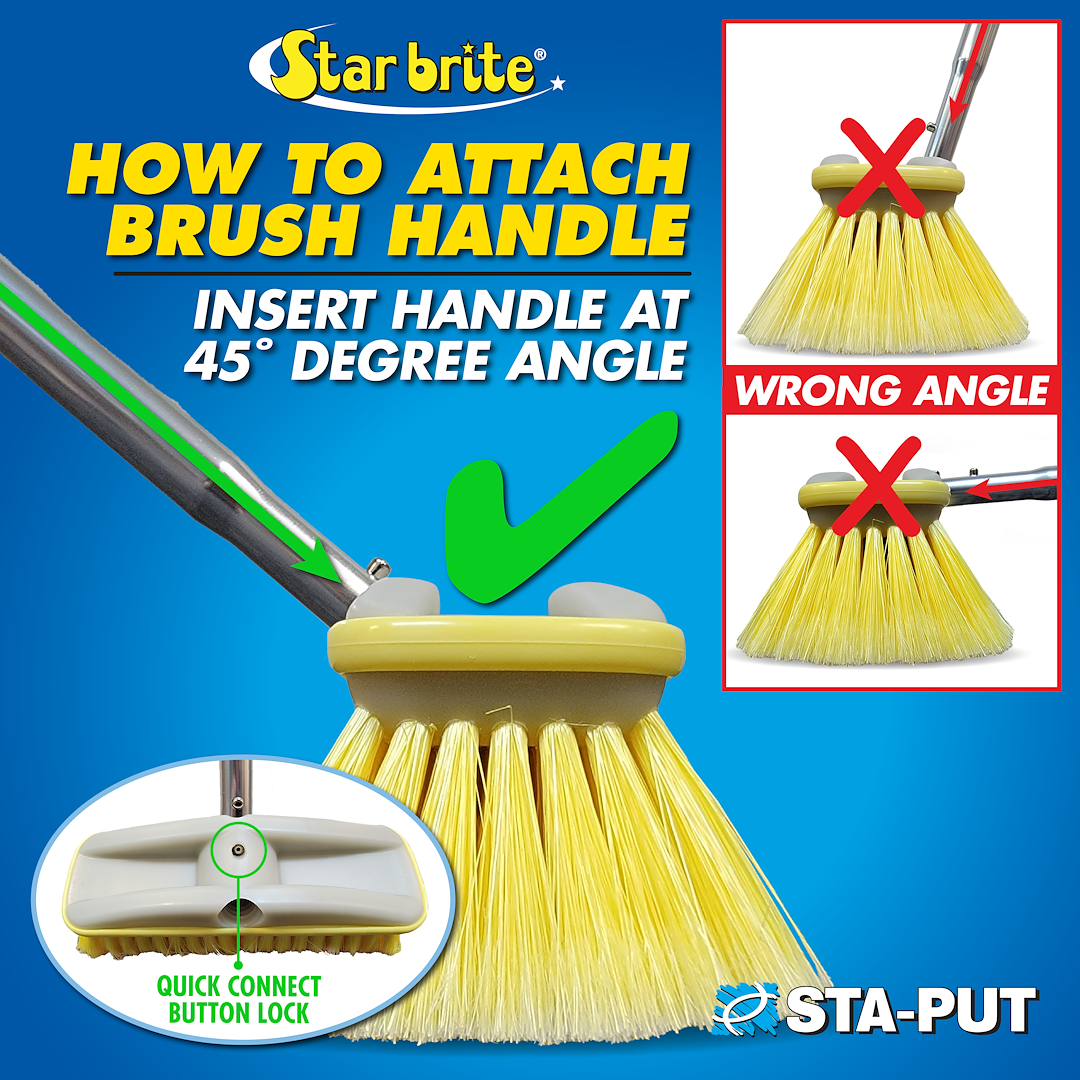 Star brite Extension Handle, Use with Star Brite Cleaning Brush, Extendable Length from 3 Foot to 6 Foot, Anodized Aluminum – 040000