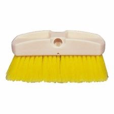 Star brite Car Wash Brush, Rectangular Brush Head, Without Garden Hose Connection, Yellow Plastic Soft Bristle, Without Soap Dispenser – 040013