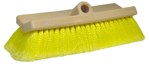 Star brite Car Wash Brush, 10 Inch Rectangular Head, Without Garden Hose Connection, Yellow Polymer Soft Bristle, Without Soap Dispenser – 040014